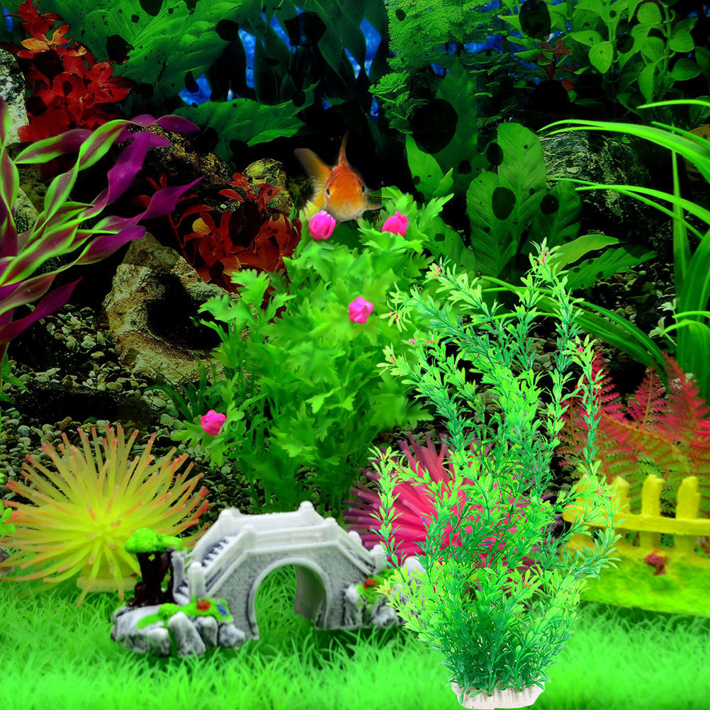 Non Planted Aquarium Fish - 70Cm Plastic Aquarium Plants Fake Aquatic