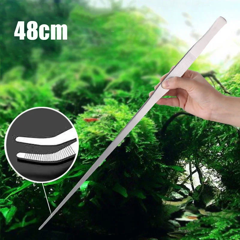 Aquasoil Substrate - 48cm Stainless Steel Tweezers Fish Tank