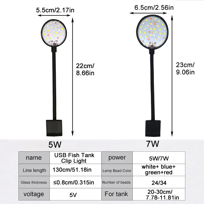 USB Aquarium LED Lamp Fish Tan - đánh giá và giá Planted Aquarium Pendant Light