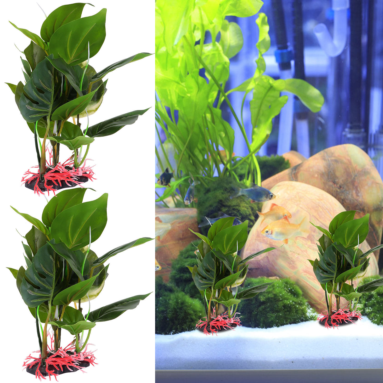 Lifelike Artificial Green Plan - đánh giá và giá Non Planted Aquarium Fish