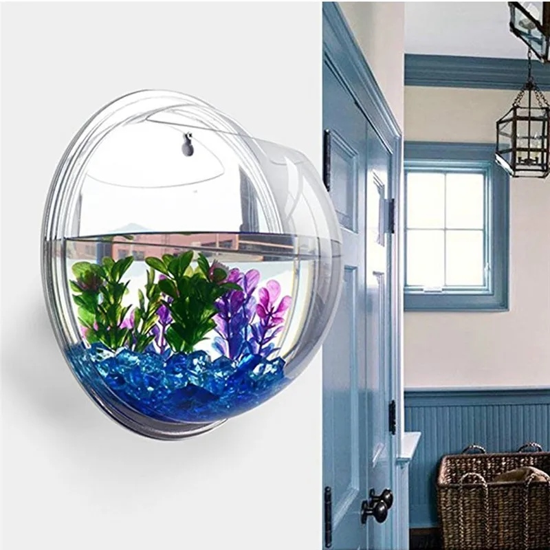 Acrylic Trong Suốt Treo Tường  - đánh giá và giá Planted Aquarium Bowl