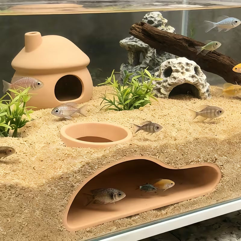 Apcarium Fish Tunnel Hideout | - đánh giá và giá Aquasoil Substrate